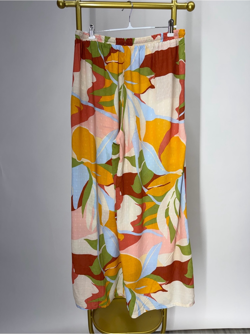 Christian Siriano Tropical Print Wide Leg Pants Size M - Picture 3 of 10